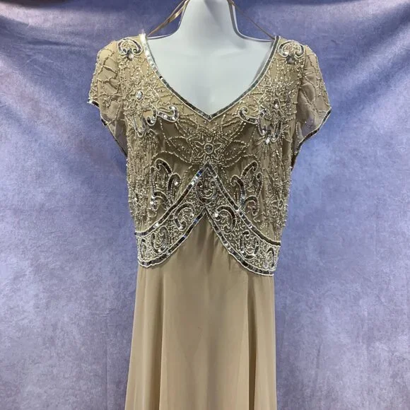 JKARA Beaded Mock Fair Dress - Picture 2 of 16